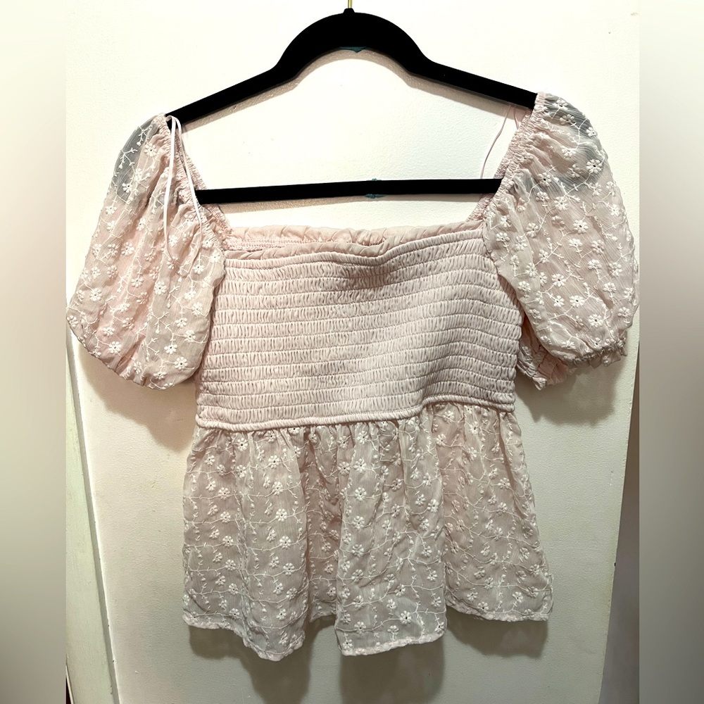 Francesca’s Baby Pink top